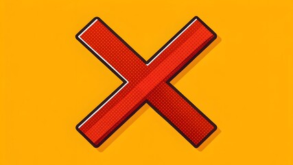 Obraz premium flat vector x mark symbol for cancellation