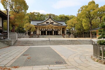A Japanese shrine : a scene of the precincts of Minatogawa-jinja Shrine in Kobe City in Hyogo Pref.