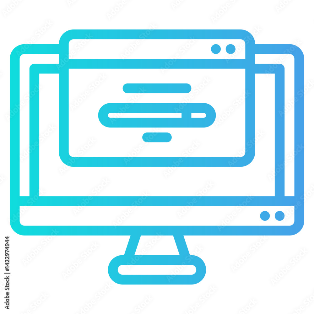 Wall mural computer monitor showing a web page, suitable for technology blogs, online tutorials, website design