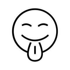 Fototapeta premium Vector black line icon for Teasing