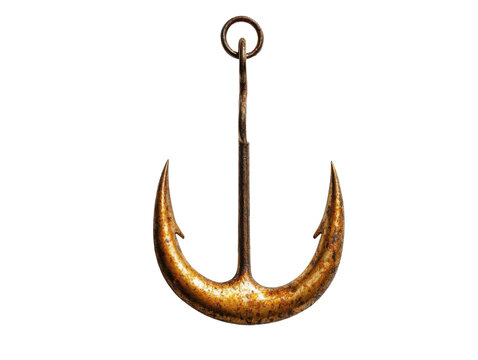 Fishing hook isolated on transparent background