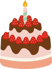 생일 케이크 일러스트