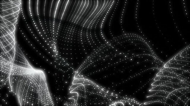 Abstract Animated Particles Background with Trapcode Form with gray color