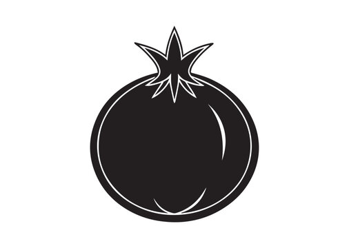 recommend clip art: Pomegranate silhouette vector