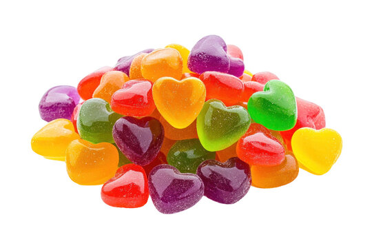 colorful jelly candies isolated