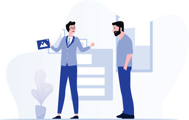 Casual Talking With Office Manager