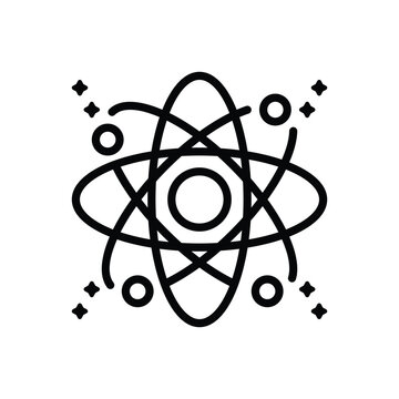 Black line icon for orbit