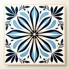 Fototapeta premium Colorful Abstract Tile Pattern with Symmetrical Vector Design