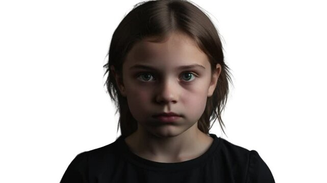 Slideshow of young girls on a plain white background