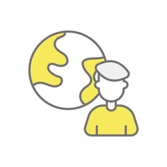 Global Business  icon vector stock illustration