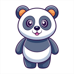 Naklejka premium Cute Panda Vector Illustration