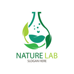 nature lab logo design on with white background