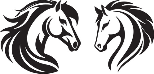 Horse simple icon. Vector ICON all icon Viktor