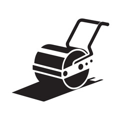 Asphalt Roller silhouette vector illustration