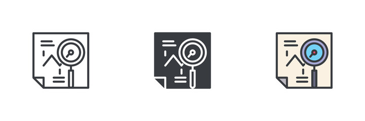 Financial Analysis different style icon set