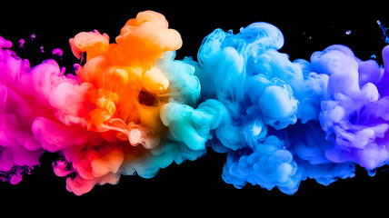 Obraz premium Abstract colorful lights create a textured background with blue, white, and green hues, resembling a watercolor explosion in the sky