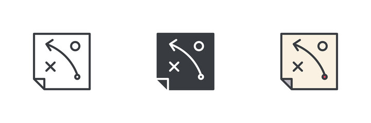 Strategic Planning different style icon set