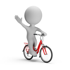3d man on a bike
