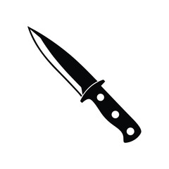 knife silhouette vector isolated on a white background