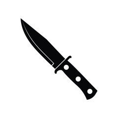 knife silhouette vector isolated on a white background