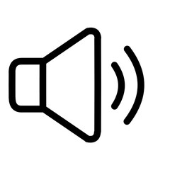 シンプルなスピーカー（音量中・白）