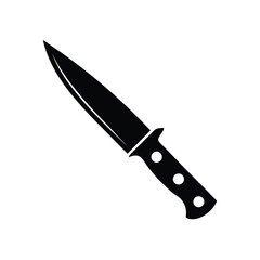 knife silhouette vector isolated on a white background