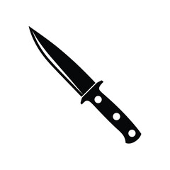 knife silhouette vector isolated on a white background
