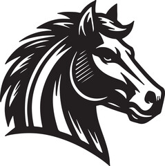 Horse simple icon. Vector ICON all icon Viktor