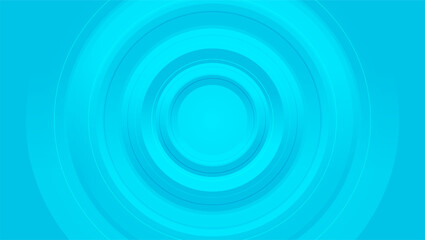 Vibrant blue geometric tech background with abstract minimal circles. Vector concept design