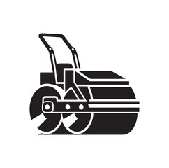 Asphalt Roller silhouette vector illustration