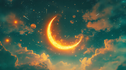 Fototapeta premium Dreamy cosmic night