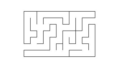 Find the right way. labyrinth maze game. puzzle game for kids. simple logic game. labyrinth conundrum. find the right path. vector illustration