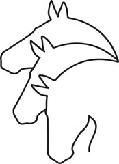 Horse simple icon. Vector ICON all icon Viktor