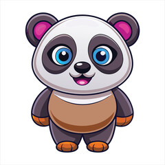 Naklejka premium Cute panda vector