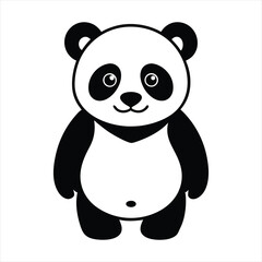Naklejka premium Cute Panda Vector Illustration