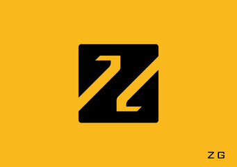 B-491-bold and strong logo design vector template based on initial letter Z G Group