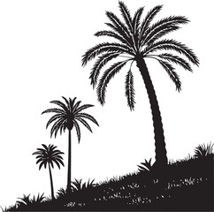 Obraz premium Quindio Wax Palm tree silhouette