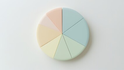 Pastel Color Palette Circle Chart Segment Graphic Design Business Infographic Element