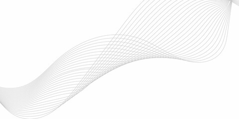  vector illustration of smooth, parallel curved lines forming an abstract wave pattern. The lines should be evenly spaced, thin, and grey in color, placed on a white background. The curves sh