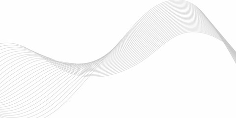  vector illustration of smooth, parallel curved lines forming an abstract wave pattern. The lines should be evenly spaced, thin, and grey in color, placed on a white background. The curves sh