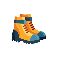 Durable Hiking Boots Footwear on Transparent Background