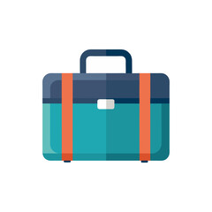 Simple Suitcase Vector Icon on Transparent Background