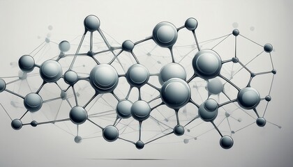 Obraz premium Abstract Molecular Structure Background for Science Design