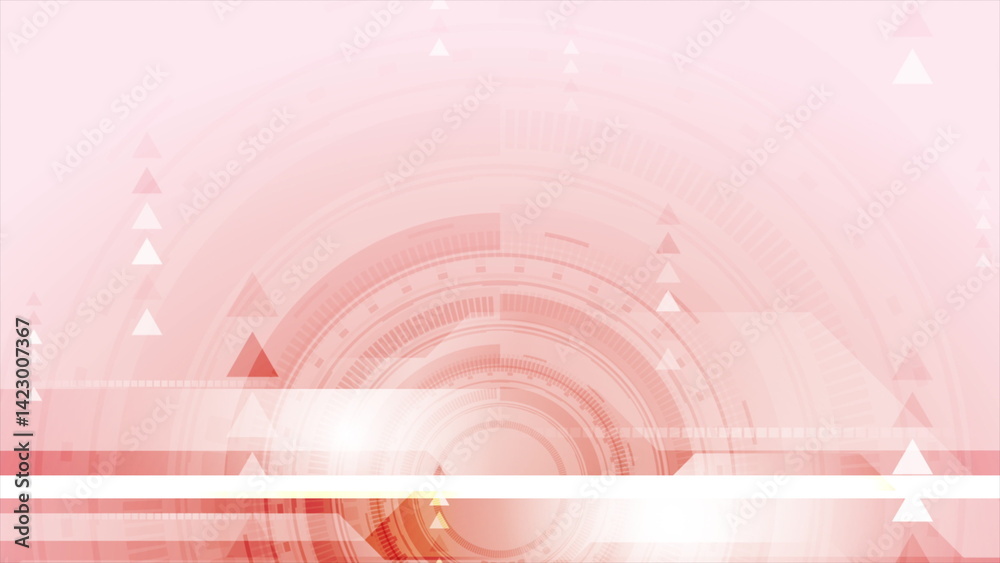 Aufkleber light red abstract futuristic technology background with arrows