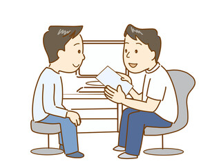 Obraz premium 診察をする医師