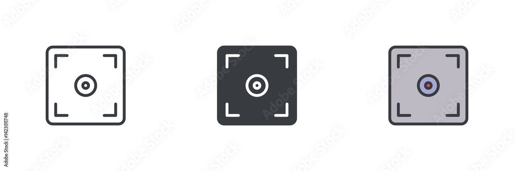 Aufkleber Autofocus Target different style icon set