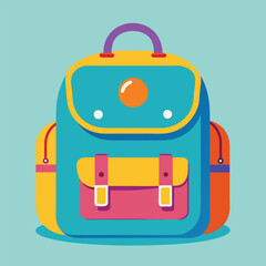 kids school bag vector