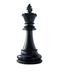 Fototapeta premium Black chess piece queen solid black color isolated on white background PNG
