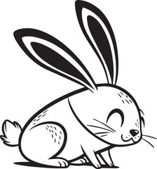 Easter costume bunny ears icons. Vector,Vector flat black rabbit bunny head silhouette isolated on white background