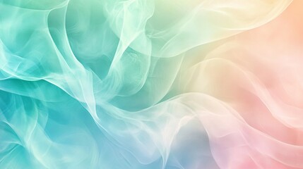 Obraz premium Abstract design featuring soft pastel colors and delicate flowing patterns with a serene ambiance